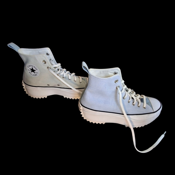 Converse Run Star Hike Hi Two-Tone Blue Gray Denim Shoes Unisex Men 9.5 Women 11 main image 8